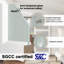 80"H x 32"W 5-Lite Tempered Frosted Glass White Primed Sliding Barn Door with Installation Hardware Kit No Assemble Required-106256491-102714981-116466620