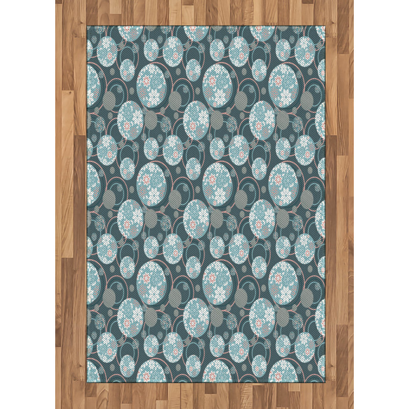 Vintage High Density Long Fiber Poly Threads Decorative Area Rug Carpet, Rectangle 4' x 5'8"