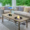 Table basse en aluminium 47 po avec foyer au propane et seau à glace Kirtsey
