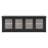 Diamante Rectangular TV Stand for TV's up to 78" with Glass Doors in Black Grain/Alder White