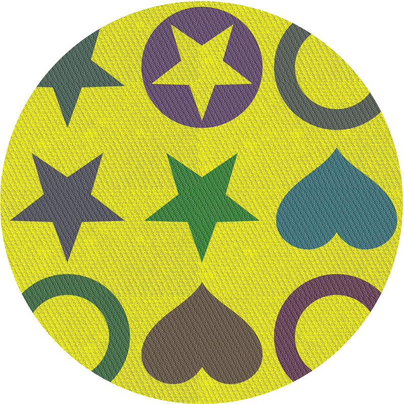 Pointsettia Indoor Rug, Round 4'