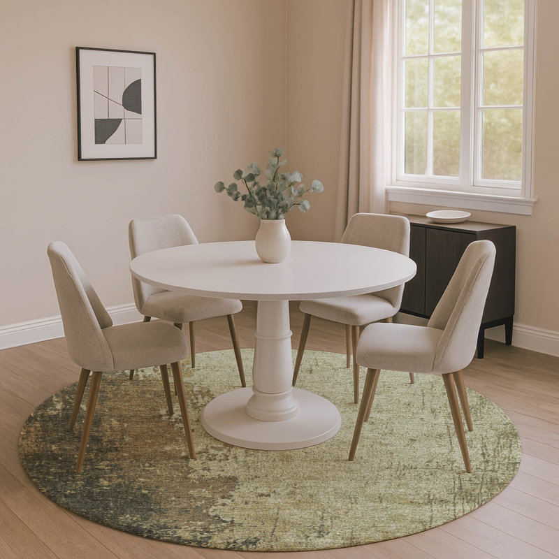 Premium Machine Washable Farolt AMF1904 Modern Rug, Round 8'