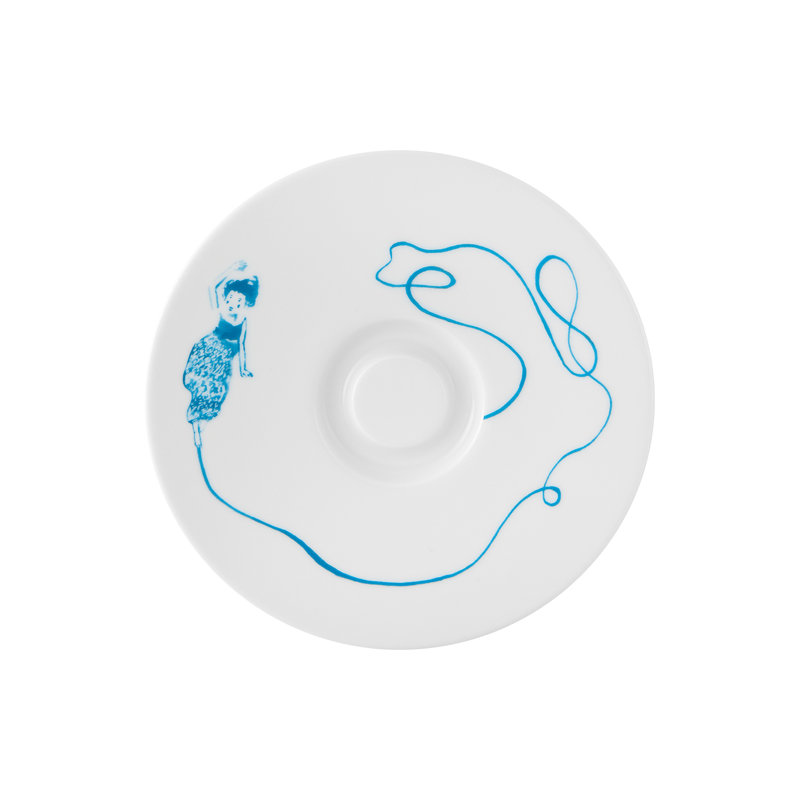 Porcelain Espresso Cup and Saucer