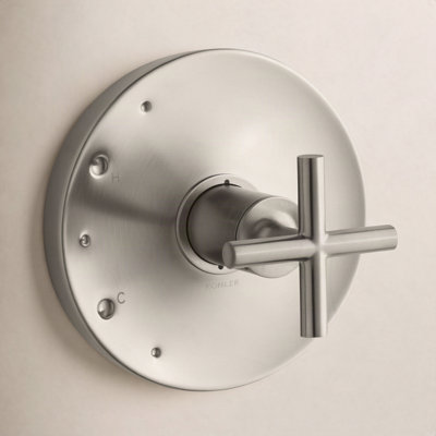 Purist Rite-Temp Valve Trim with Cross Handle