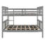 Lit superposé double au-dessus de double avec tiroirs et échelle pour chambre à coucher-489009844