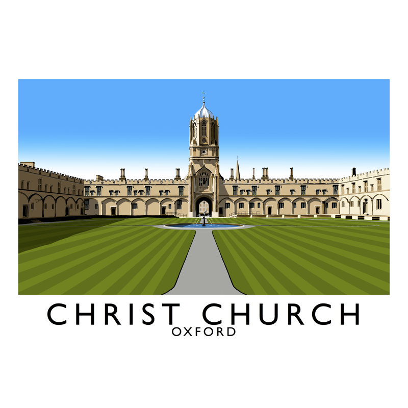 Christ Church Oxford 3 by Richard O'Neil - Print, No Frame, 30 cm H x 40 cm W x 1 cm D