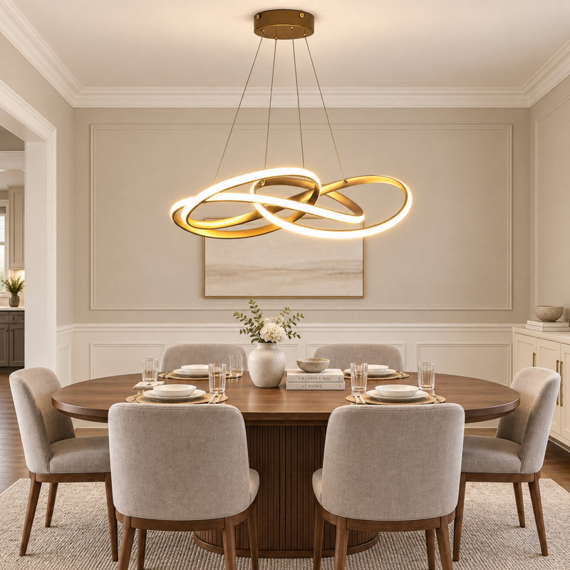 1-Light Dimmable Integrated LED Chandelier