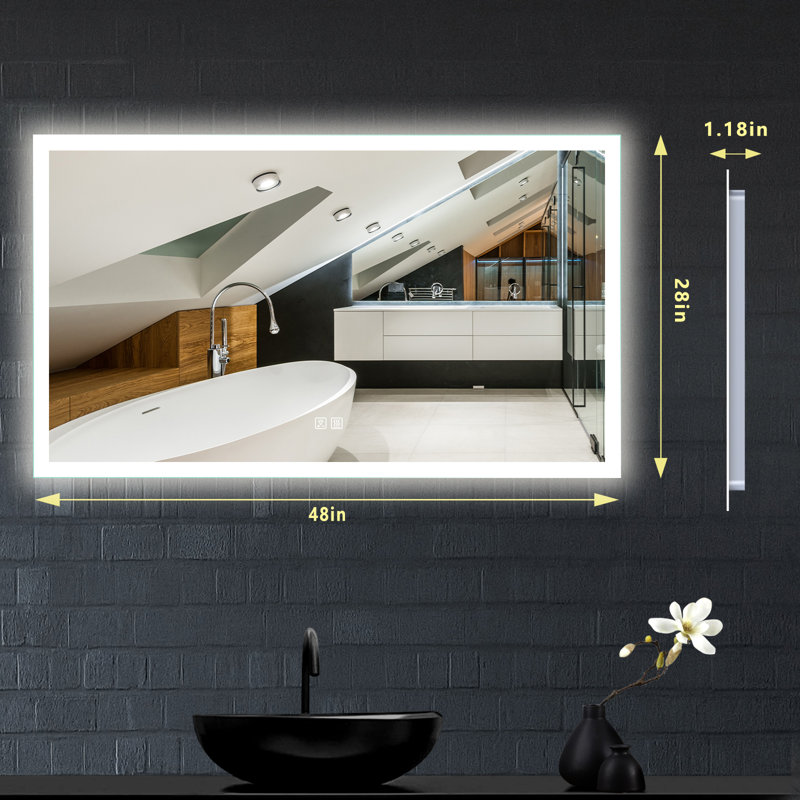 Naliyah Flat Wall Mirror, 48" x 28"