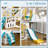 6 in 1 Toddler Slide and Swing Set