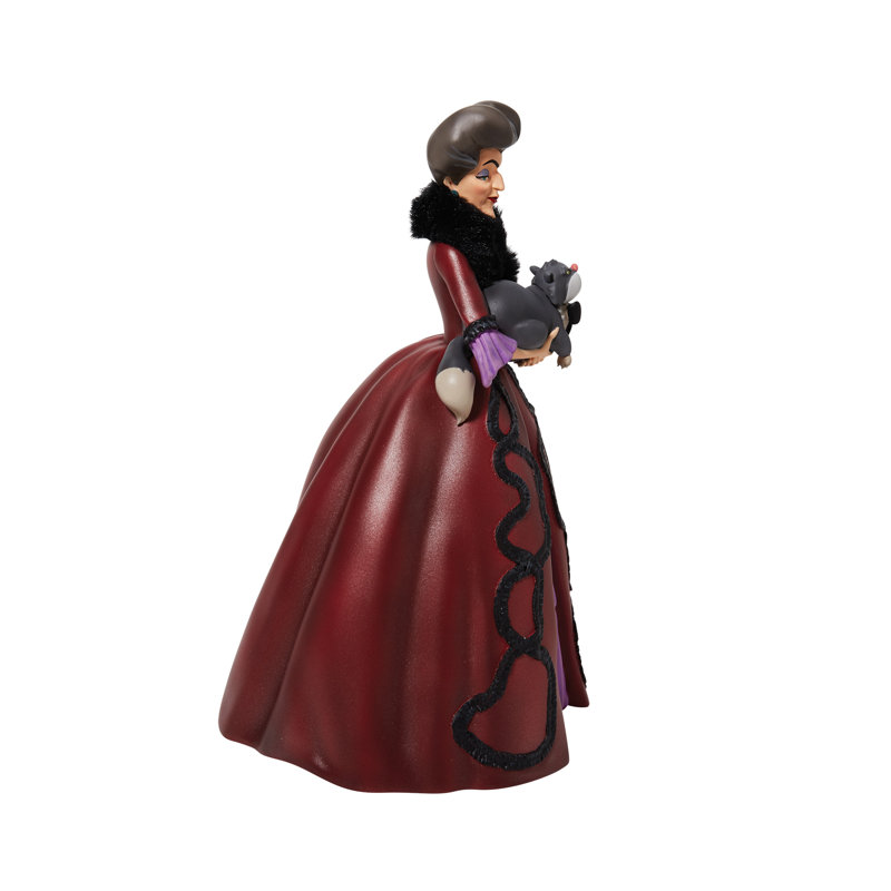 Lady Tremaine Rococo Style Resin Figurine with Faux-Fur Boa