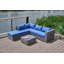 6 pièces Canapé de patio avec coussins