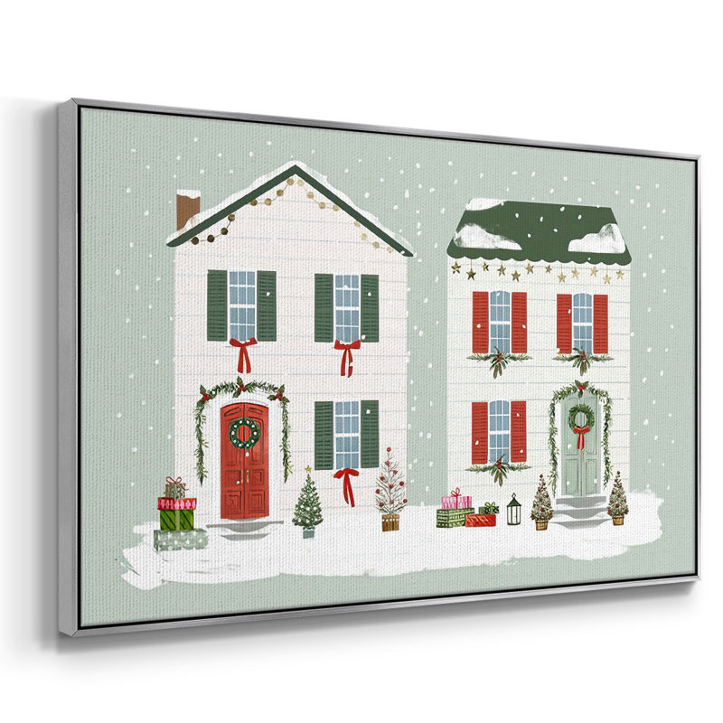 Porte d'entrée festive, collection A, H 17 po x l 25 po x P 1,5 po, Encadrement argenté