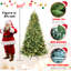 Arbre pré-enfilé de 4 pi avec 200 lumières blanches chaudes, branches Pe + réalistes, installation rapide, base stable pour les fêtes, apparence réaliste de Noël, support de fête simple