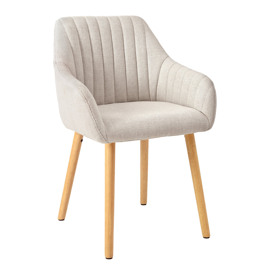 49.5cm H Upholstered Dining Chairs With Wooden Legs