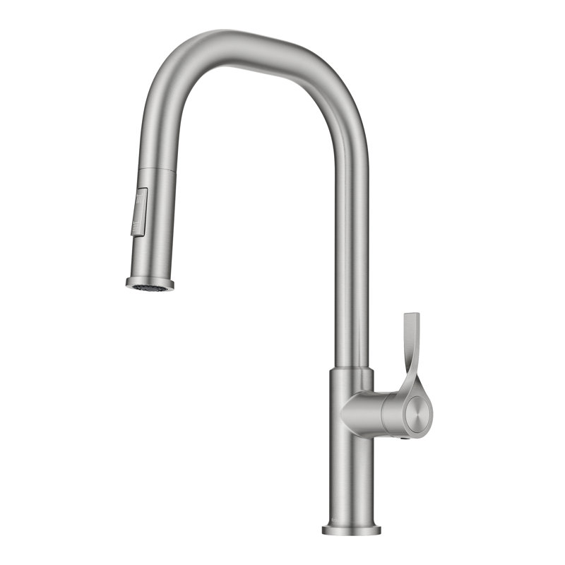 Robinet de cuisine à poignée simple Kraus Torak, Acier inoxydable