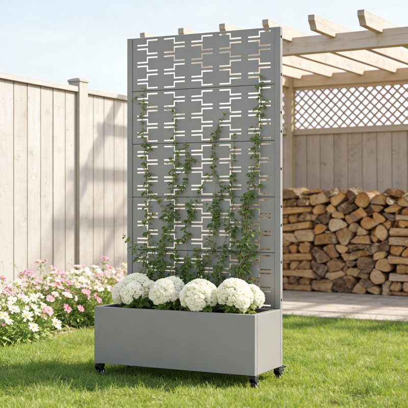 Lit de jardin surélevé rectangulaire, H 73 po x l 35 po x P 16 po, Gris