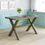 3 Pieces Farmhouse Rustic Wood Kitchen Dining Table Set-192392341-192392340