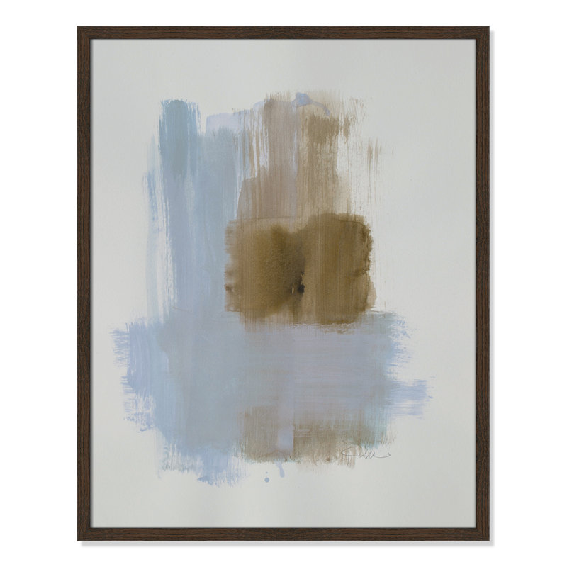 Esmeray "Powder Room Wash IV" Print, Walnut Slim Frame Unmatted, 29.5" H x 23.5" W x 1.25" D  