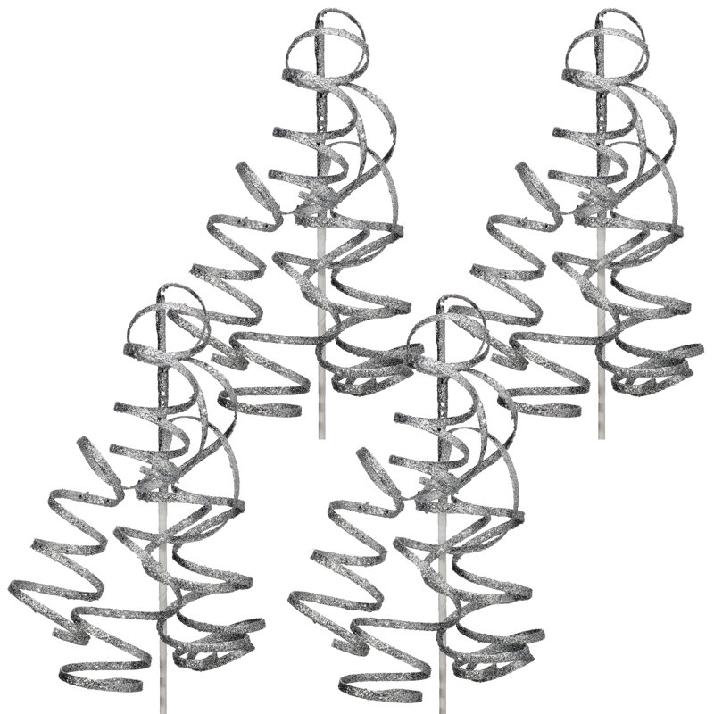 Aérosol Q 26 po bouclé pailleté X5, Silver