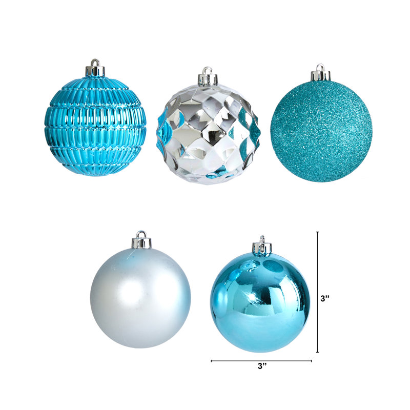 Ensemble de boules de Noël 40 pièces, bleu
