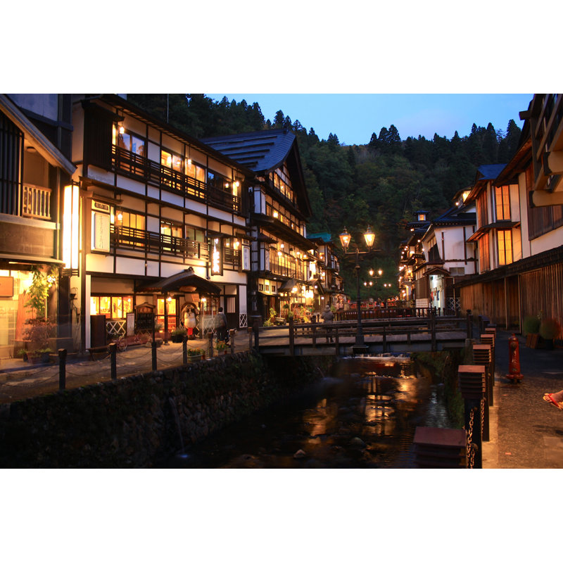 Brigette Ginzan Onsen, Yamagata, Japan - Wrapped Canvas Print, 30cm H x 46cm W x 3.8cm D