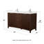 Palmilla 60" Freestanding Double Bathroom Vanity with Cultured Marble Top-48314149-48314154