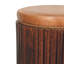 Tabouret d'appoint en cuir côtelé