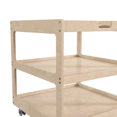 Chariot de rangement en bois de classe commerciale Bright Beginnings