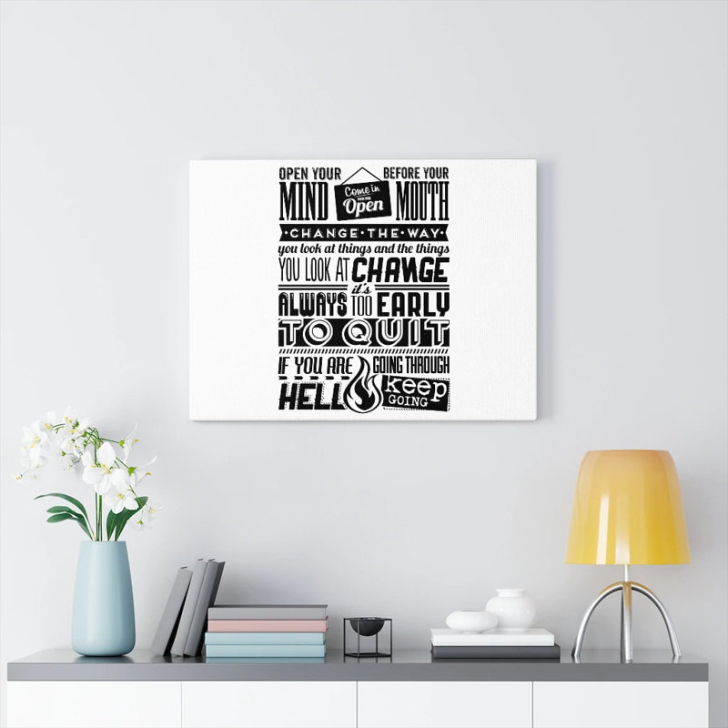 Art inspirant, citation, toile, art mural, H 11 po x l 14 po