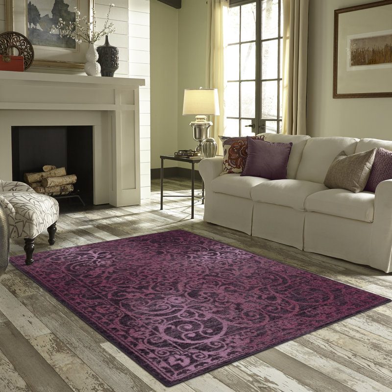 Tapis oriental intense Dreyfuss, Rectangle 1 pi 8 po x 2 pi 10 po, Violet