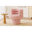 Chaise de coiffeuse pivotante 360 ° Chaise pivotante ronde Chaise de coiffeuse pour salon, chambre à coucher ou petit espace, rose-1067142918