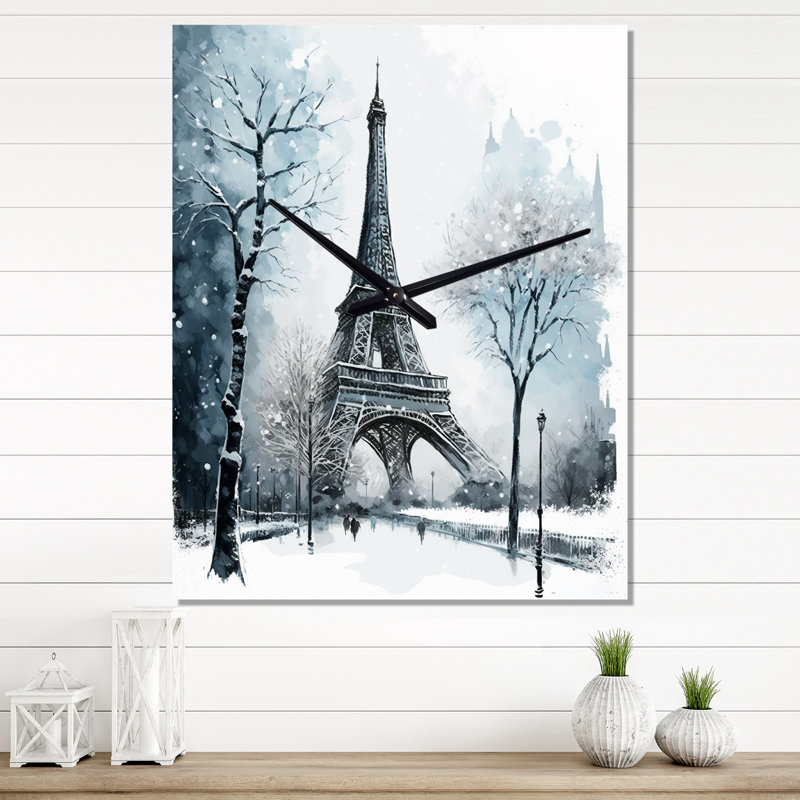 Jaksen - Horloge murale romantique surdimensionnée, H 32 po x l 16 po