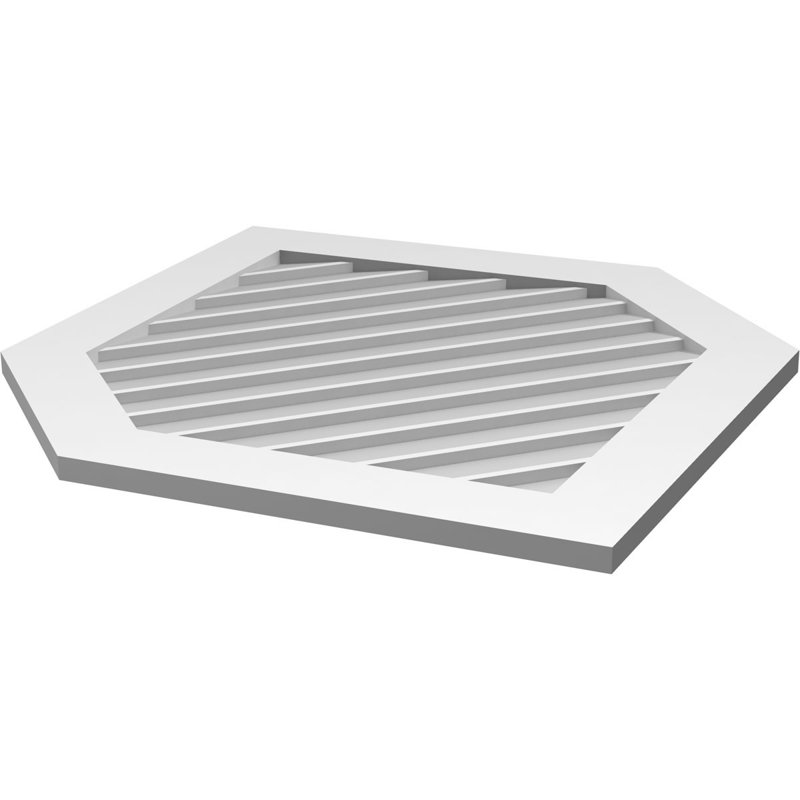 Ventilé vertical à pignon vertical 11/12 po, H 1 po x l 32 po x L 42 po