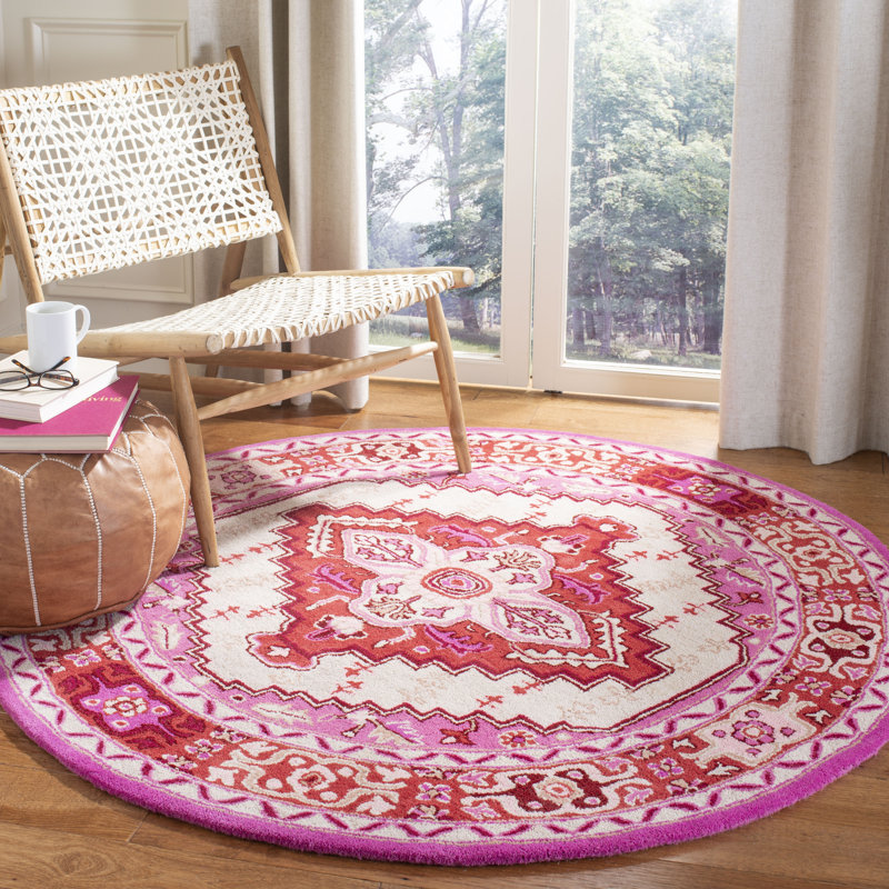 Blokzijl Hand Tufted Wool Oriental Rug, Round 3'