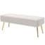Banc de chambre 44 po avec capitonnage en cuir PU-91336352