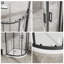 Cabine de douche d'angle 36 "x 72", double porte coulissante en verre trempé de 6 mm avec cadre en métal noir mat