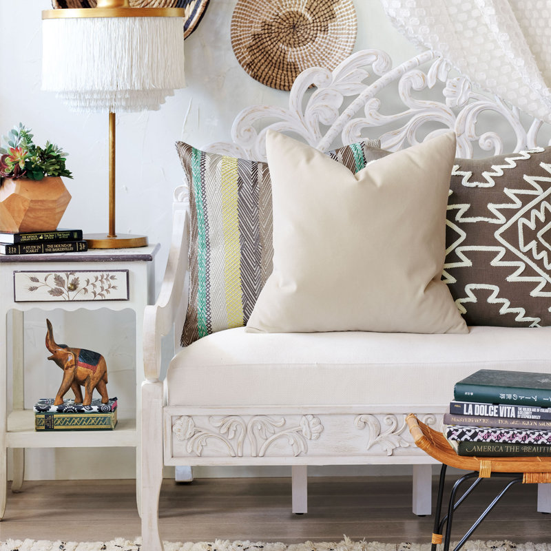 Maya Linen Square Pillow Cover & Insert