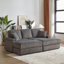 CanapÃ©-lit de 84 po en 4 piÃ¨ces avec 2 coussins dÃ©coratifs et 2 poufs avec rangement-1662419304
