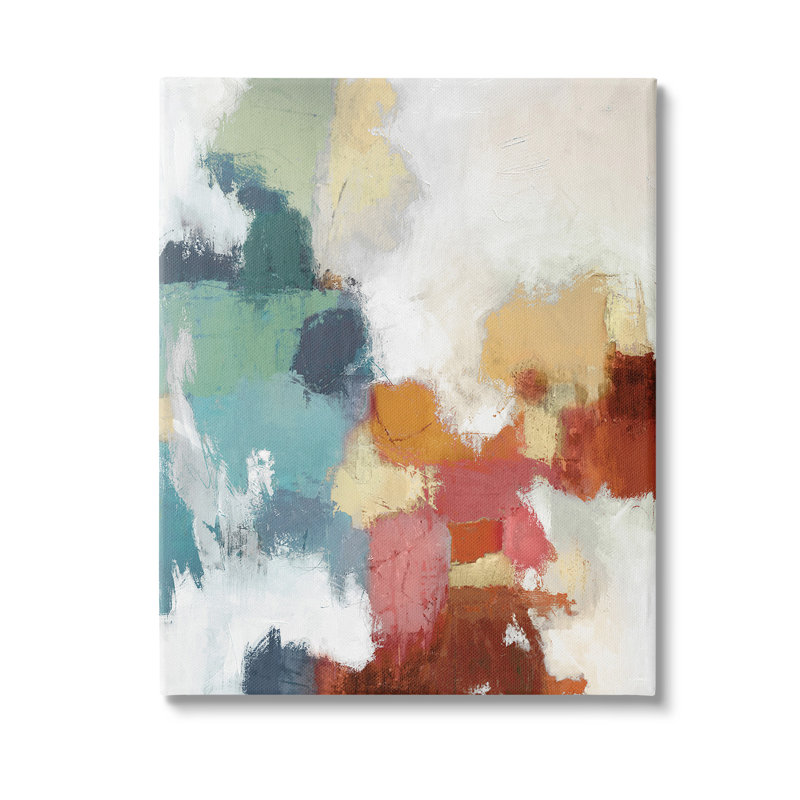 Art dynamique sur toile aux teintes abstraites dynamiques par Amber Sterling, Giclée encadrée blanc bord de mer