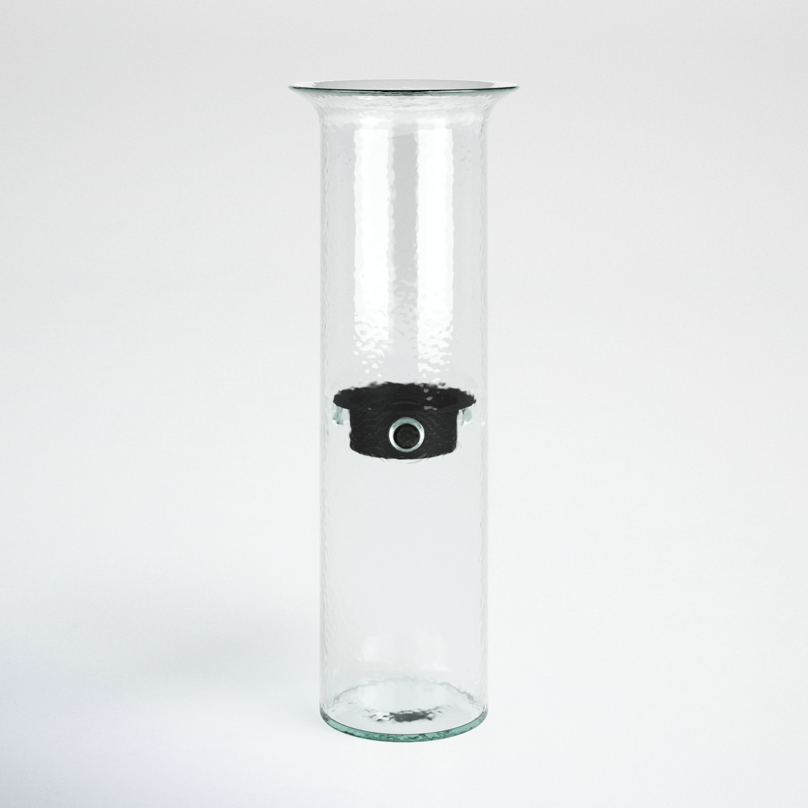 Sakie Glass Hurricane Candle Holder, 19" H x 7" W x 7" D