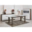 Marcellus Extendable Glass Top Solid Wood Base Dining Table