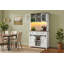 Marlborough 72'' W Farmhouse Bar Cabinet with LED lights and Sliding Barn Doors,White-1923117769