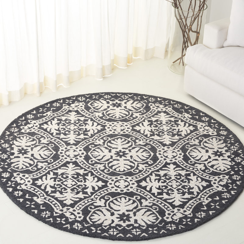 Nina Lauren Ralph Lauren Hand Tufted Wool Oriental Rug, Round 6'
