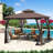 Outdoor Patio Gazebo 10X10, With Fabric And Net, For Garden, Backyard, Deck Stable Structure Insect ,-1068402403