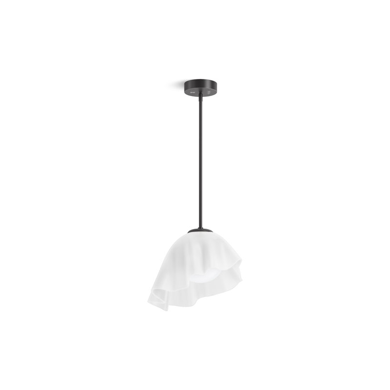 Landshapes By Daniel Arsham 14-3/4-In Pendant, Matte Black