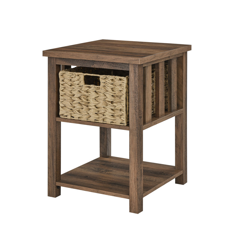 Knepp End Table, Rustic Oak