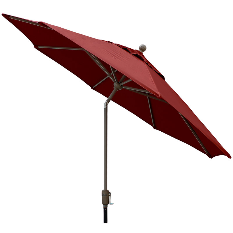 Parasol de marché 9 pi Hargus, Toile Sunbrella® rouge Jockey
