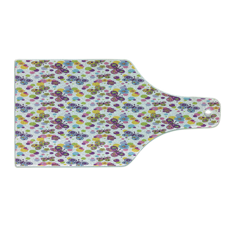 Multicolore planche à découper en verre trempé Ambesonne
