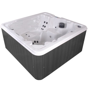 Jamaica Luxurious 8-Person 50-Jet Hot Tub with LED Light and Ozonator