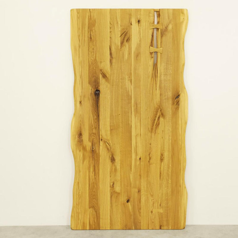 Veasley Solid Oak Barn Doors Prefinished, Natural Oil